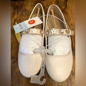 Kids' Marla Charm Ballet Flats - Cat & Jack™ Ivory Size 3 new